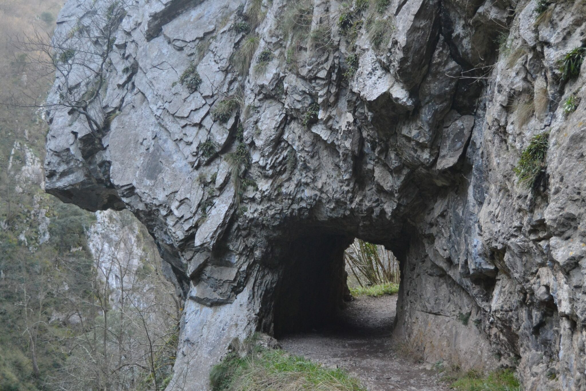 Túnel en la ruta del Desfiladero de las Xanas