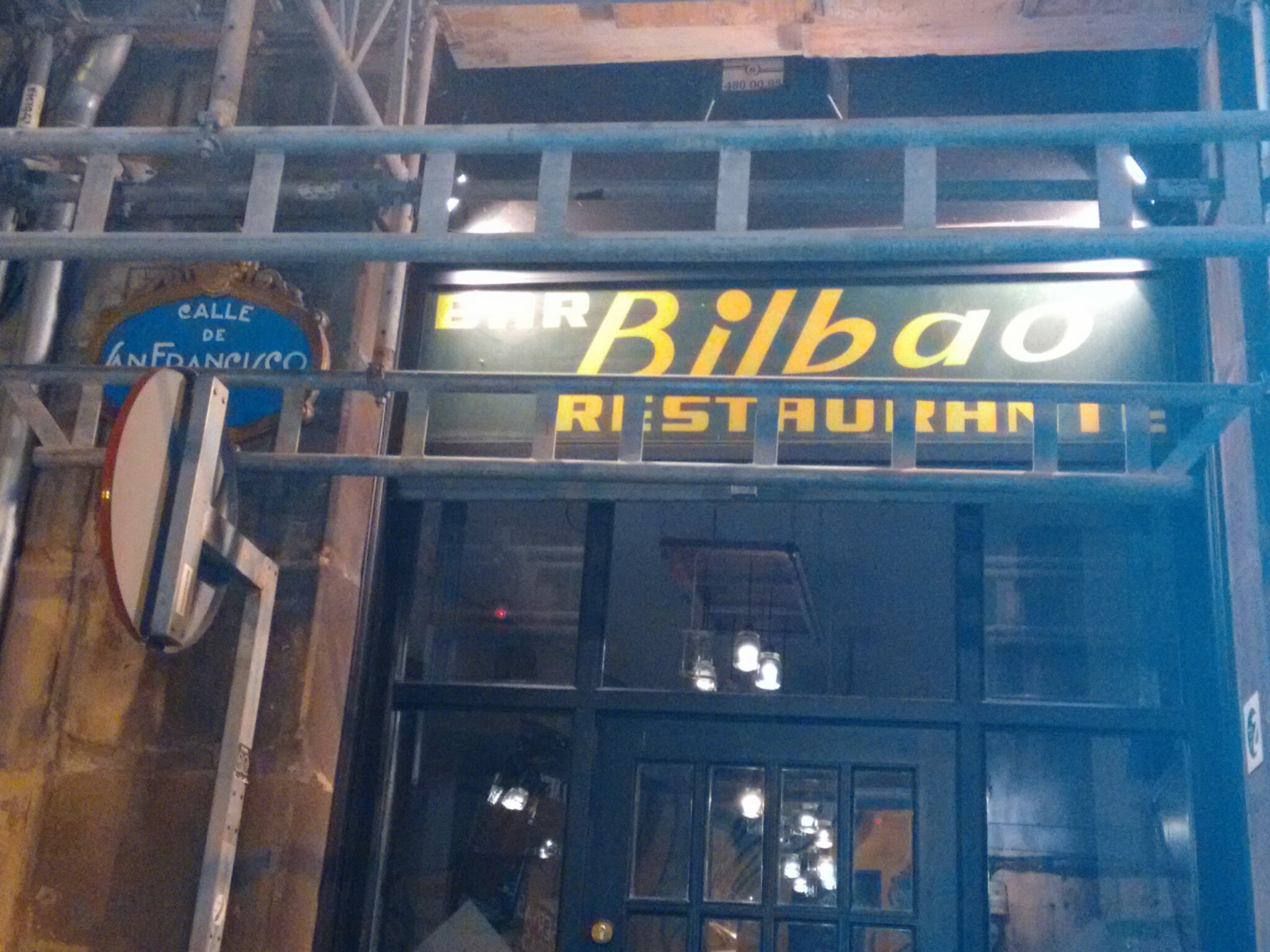 Rotulo del antiguo Bar Bilbao