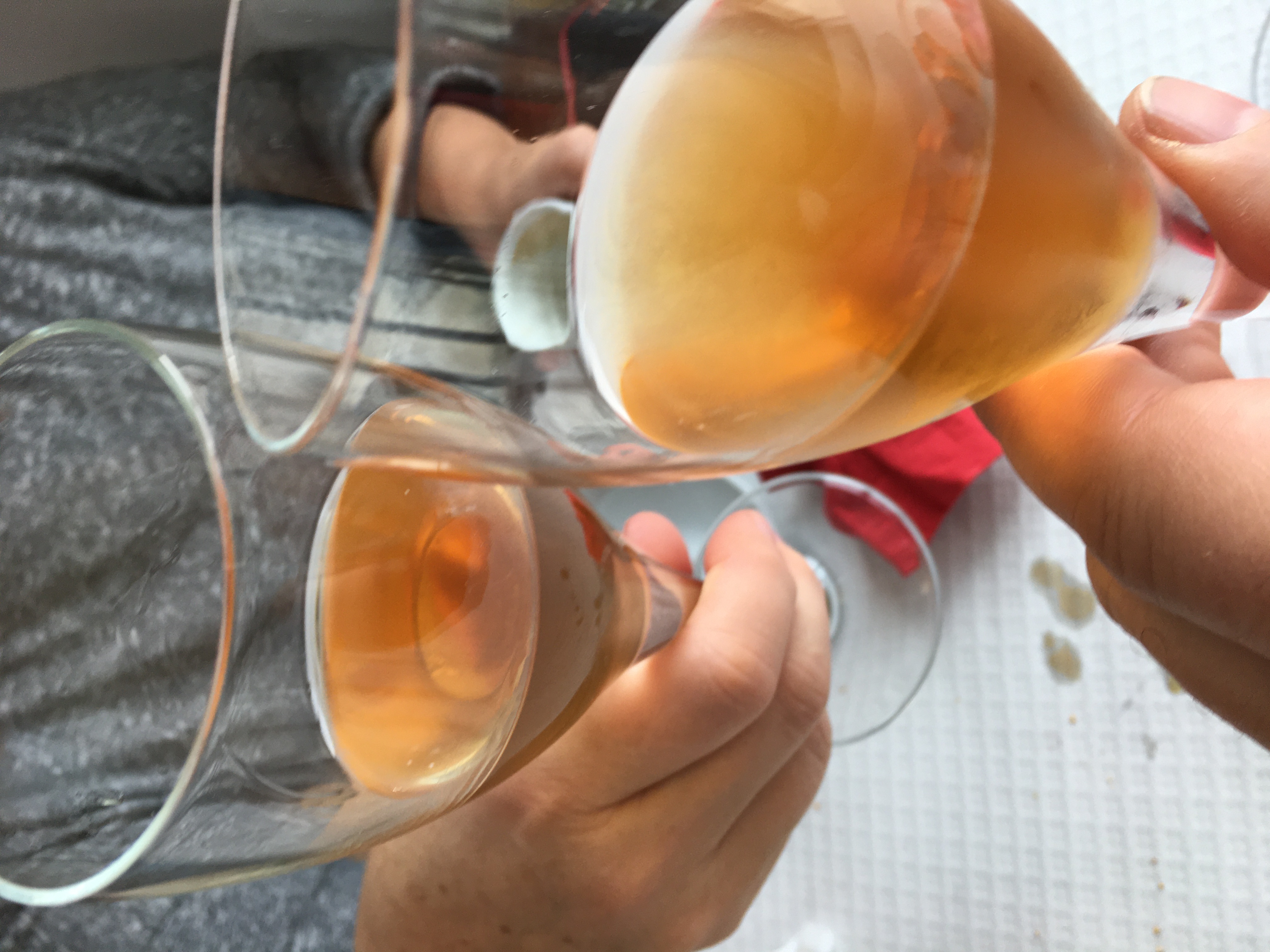 Copas de vino de Oporto casero