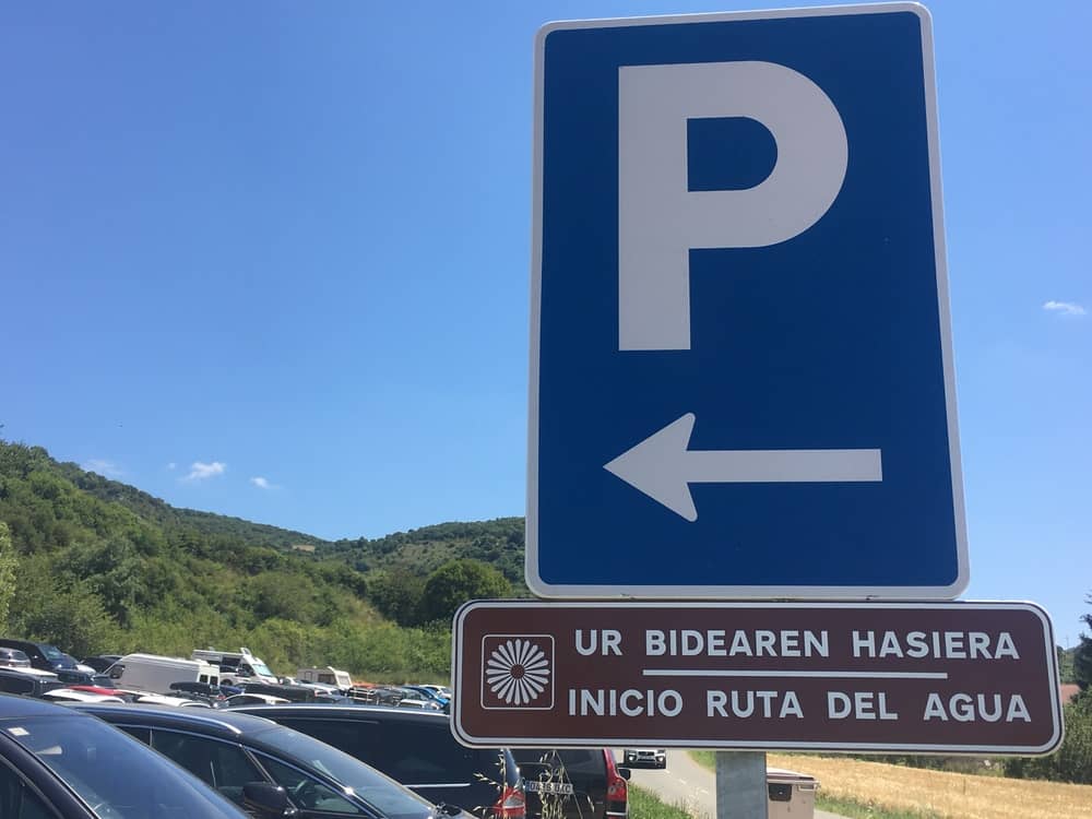 Parking de la Ruta del agua d Berganzo